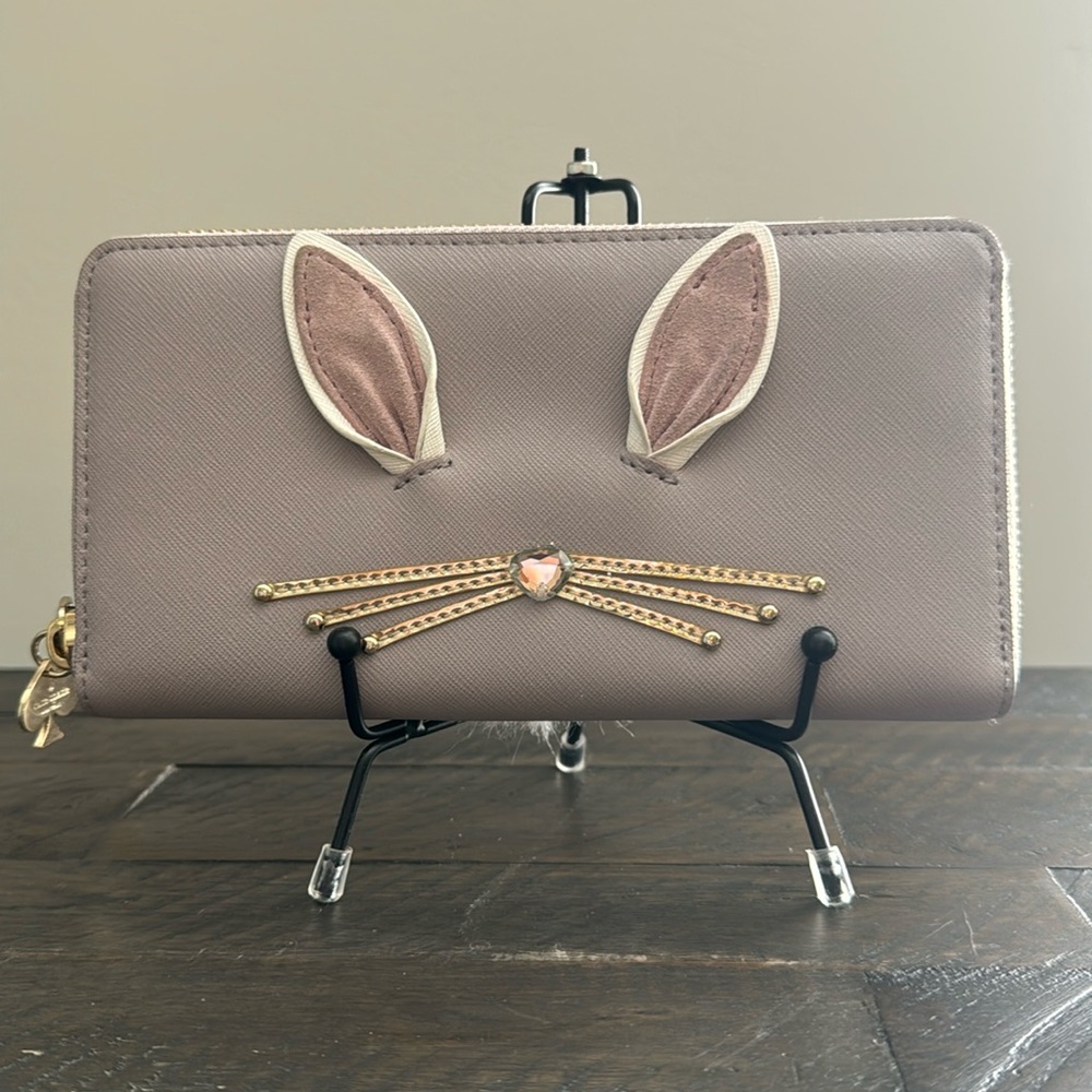 Preowned Kate Spade Rabbit Neda Leather Long Wallet